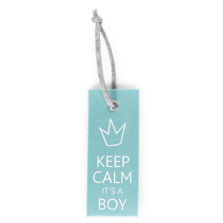 Vilten deurhanger Keep Calm - Mint blauw 