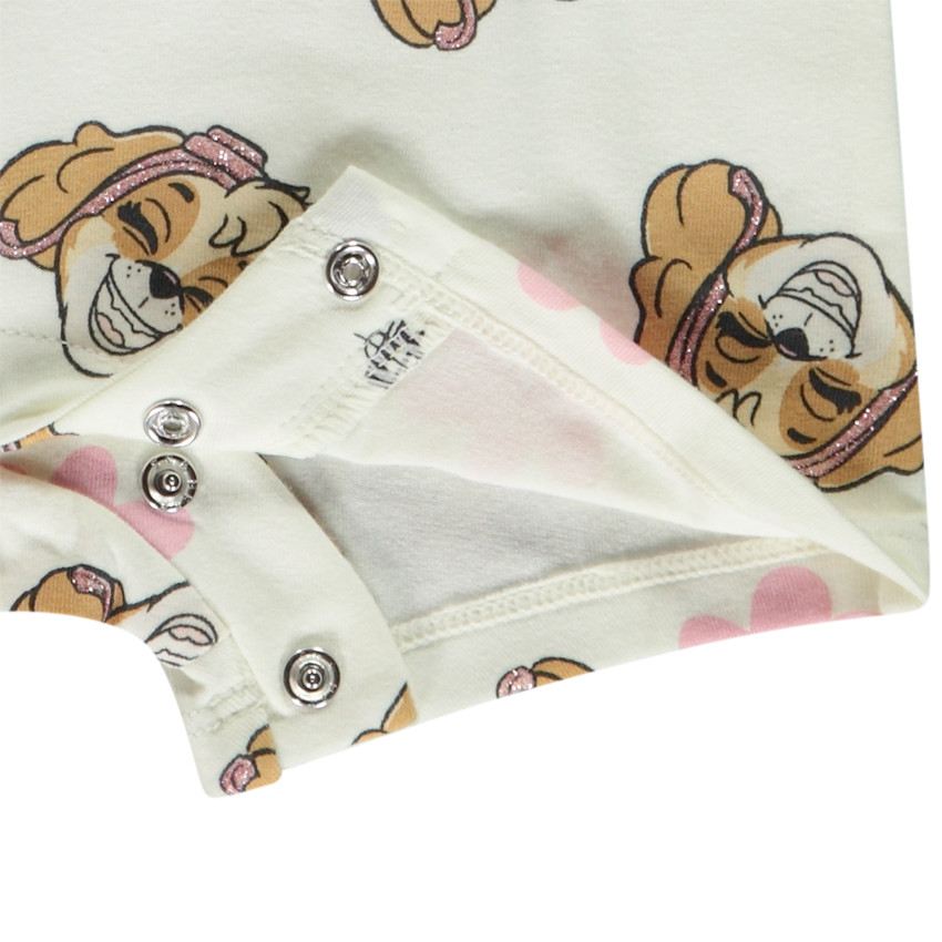 Combinaison courte à manches courtes imprimé Skye Pat Patrouille pour bébé fille 