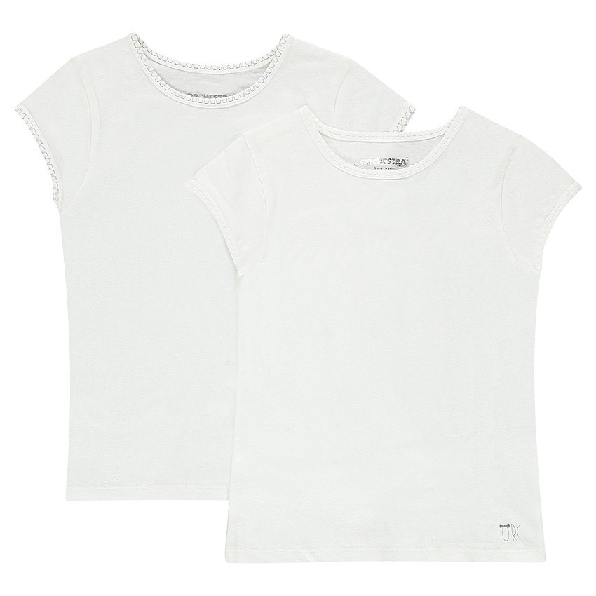 Lot de 2 maillots de corps manches courtes unis 