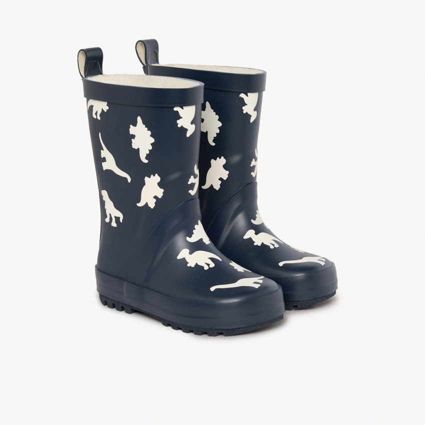 Bottes de pluie à couleur changeante imprimé dinos pour garçon 