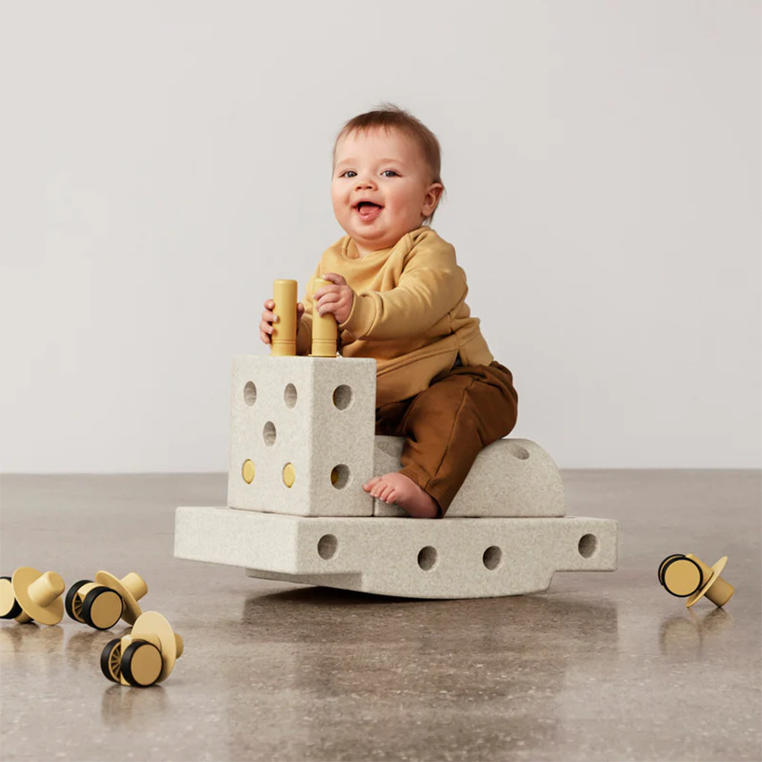 Bouw Curiosity Set – Sand Grey / Honey Yellow 
