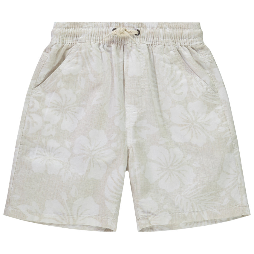 Bermuda imprimé fleurs d'hibiscus pour garçon 