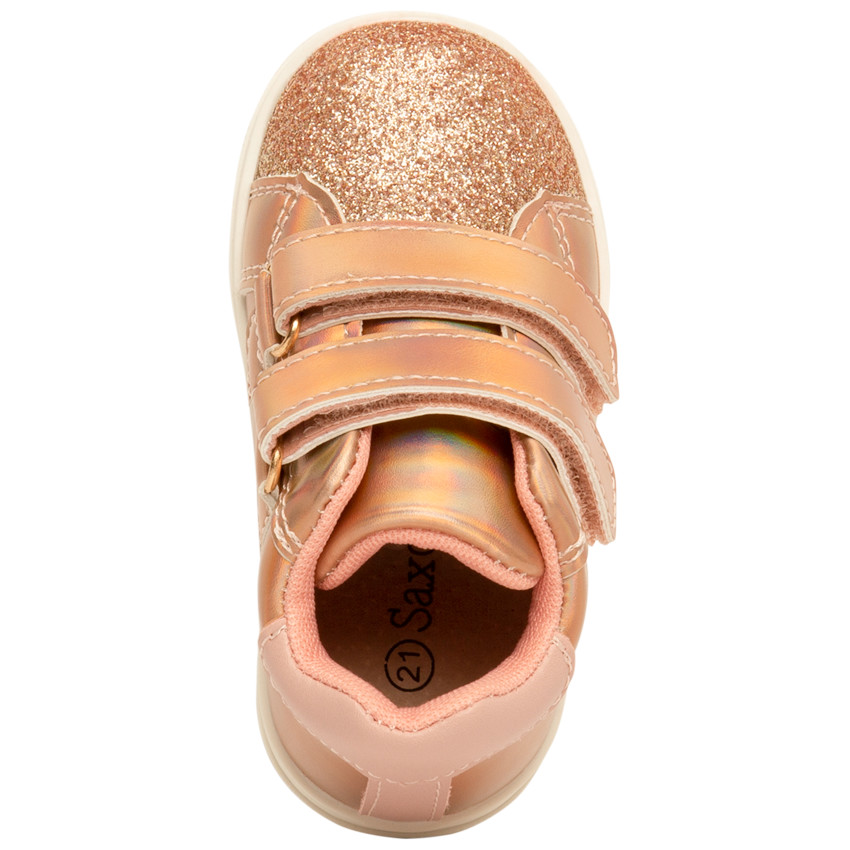 Booties met iriserende pailletten en dubbele velcro voor meisjes 