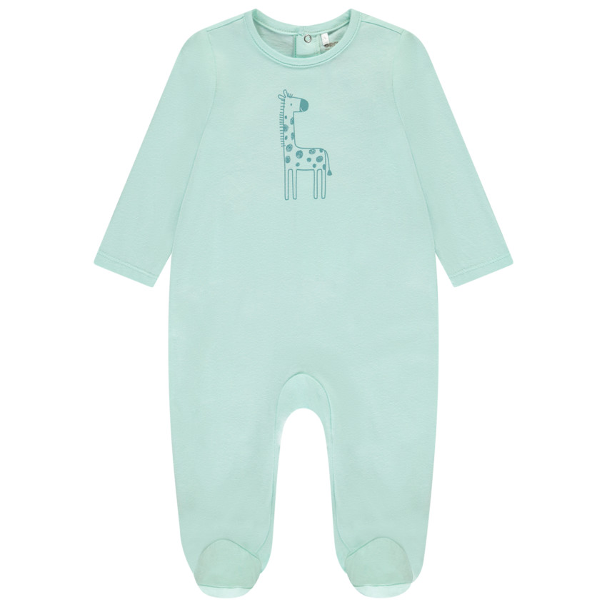 Dors-bien en jersey uni print animal pour bébé garçon 