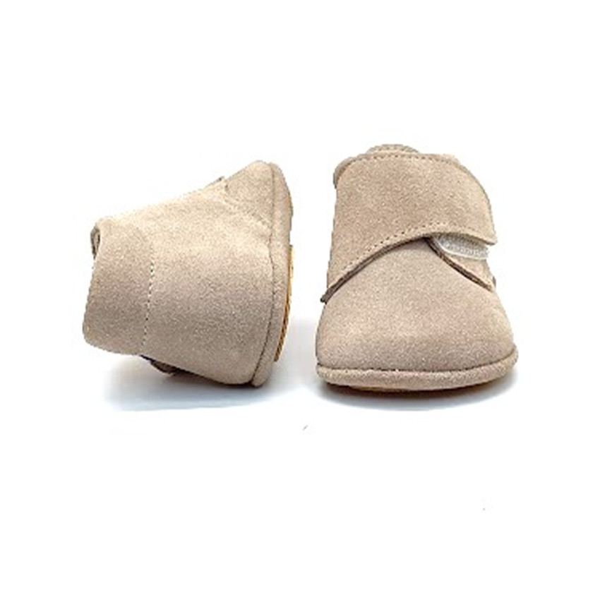 Schoentjes Babychic -Maat 16- Serraje Suède Niquel 