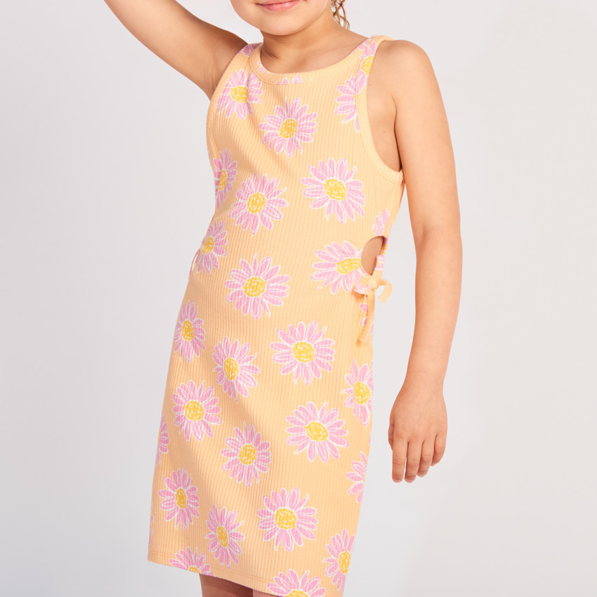 Mouwloos jurkje met bloemenprint voor meisjes 