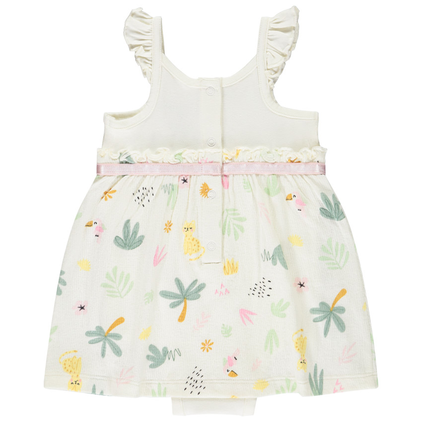 Robe body ffet 2 en 1 imprimé jungle pour bébé fille 