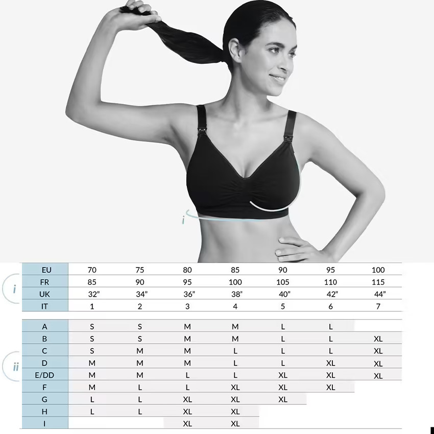 M-Soutien-gorge d'allaitement sans coutures Noir 