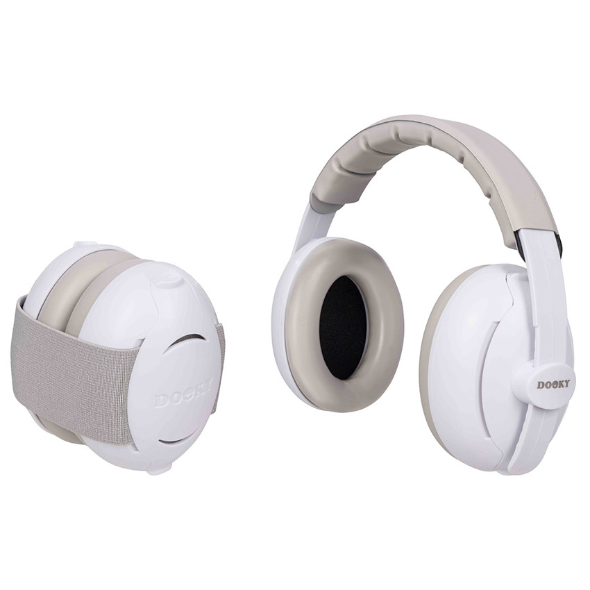 Casque anti-bruit protection auditive 2-en-1 Bébé/Junior Blanc 