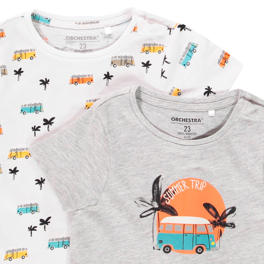 Set van 5 T-shirts met korte mouwen voor babyjongen 