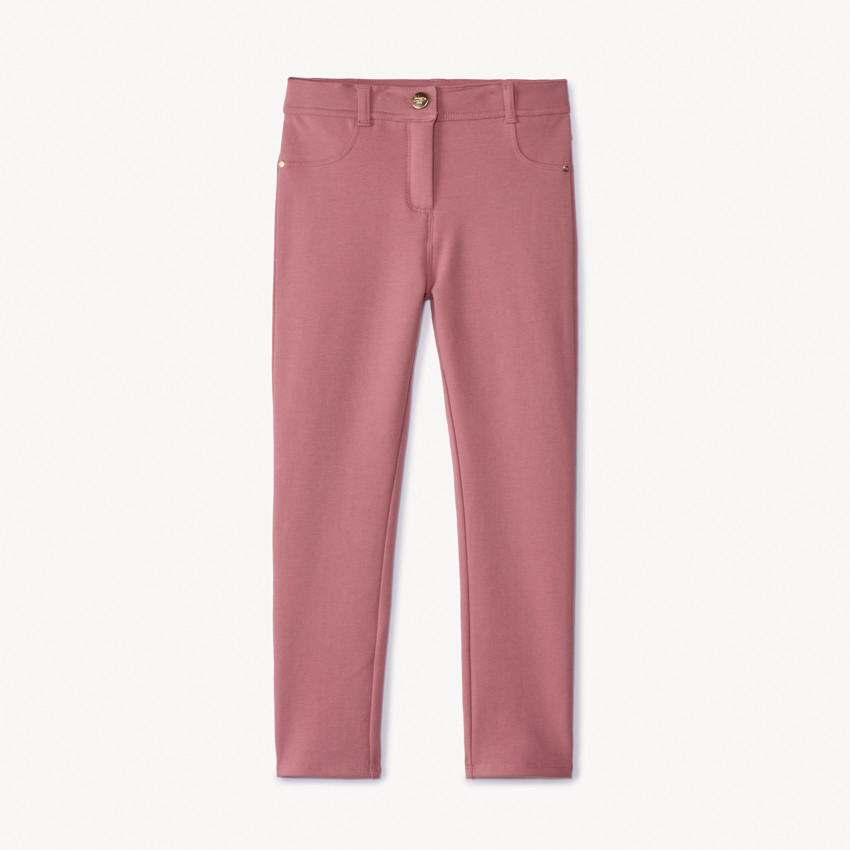 Pantalon skinny en molleton uni pour fille 