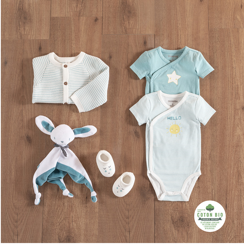 Lot de 2 bodies manches courtes print étoile et soleil 