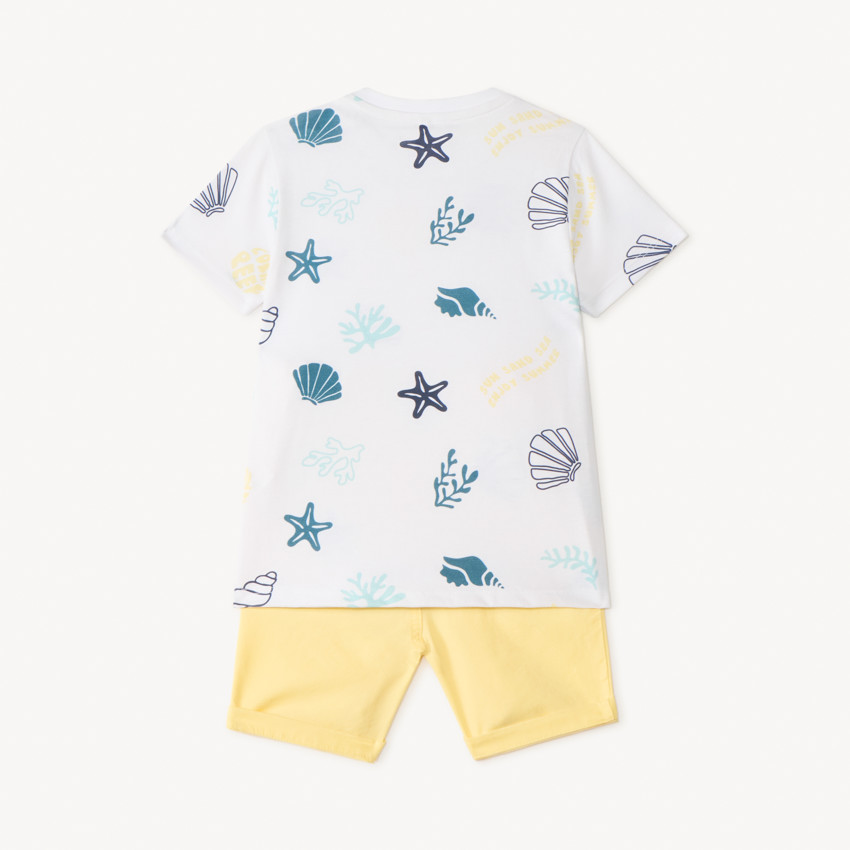 Ensemble court 2 pièces t-shirt et bermuda pour bébé garçon 