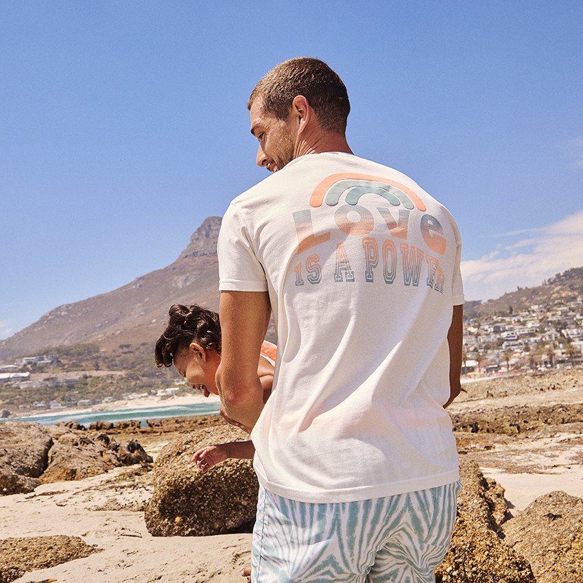 T-shirt met korte mouwen en prints met degrade effect voor heren 