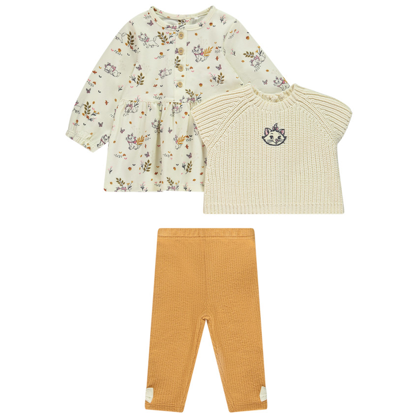 Set van 3 delen met bedrukte jurk Marie Disney voor meisjes 