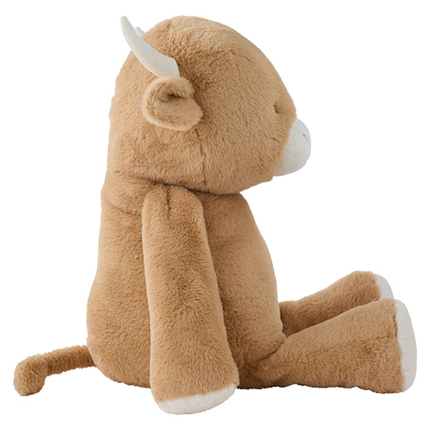 Knuffel Groot 80cm Koe Fluffy Beige 
