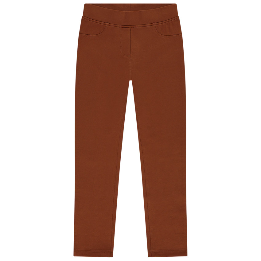 Jegging uni en molleton fille 