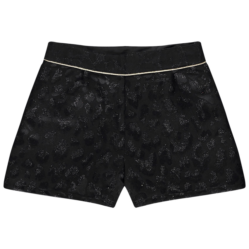 Feestshort in iriserend jacquard voor meisjes 