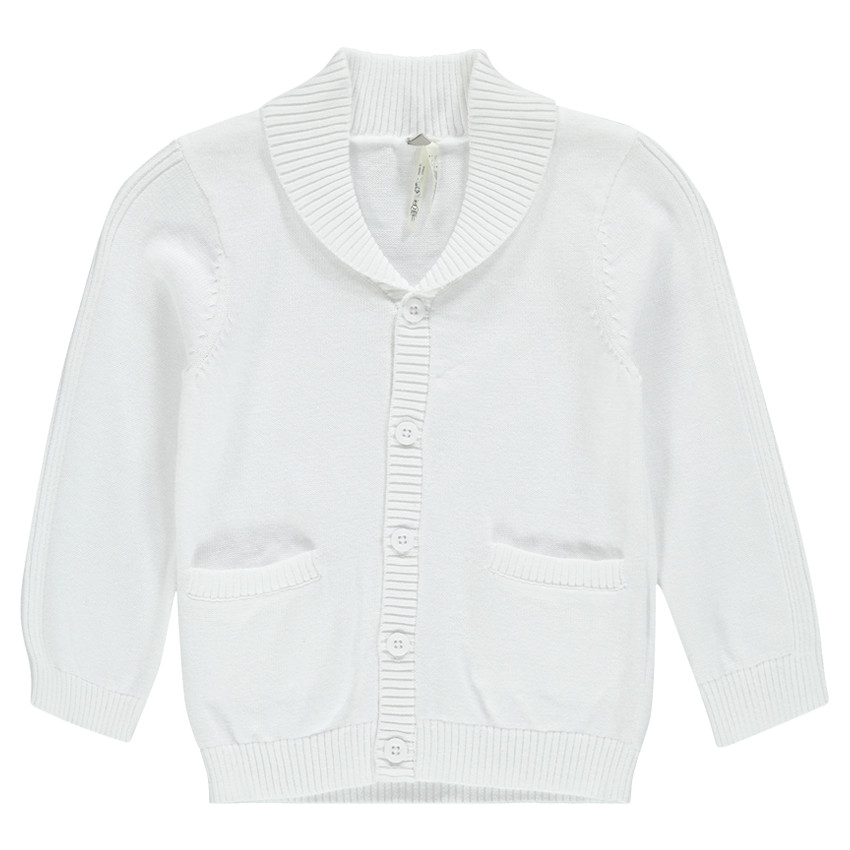 Gilet en tricot uni avec col châle 