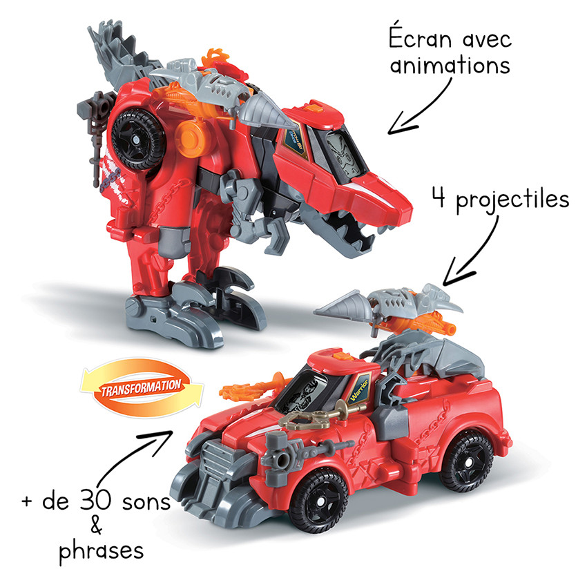 Voiture Switch & Go Dinos Warrior super vélociraptor 