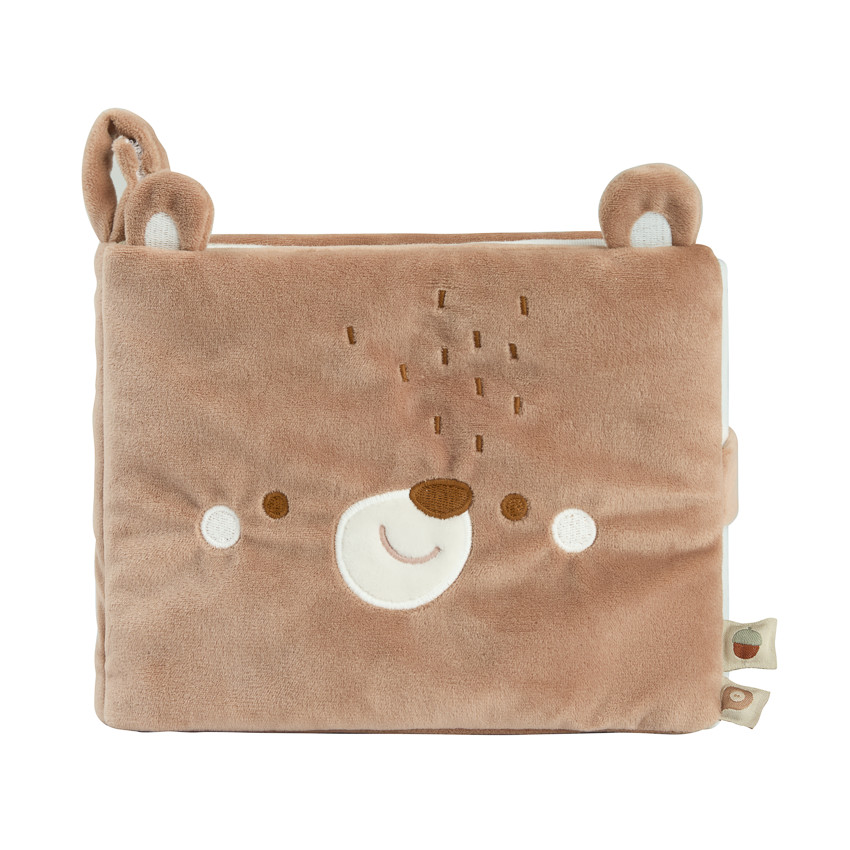 Geboortealbum in fluweel met berenmotief - Roi des Forêts 