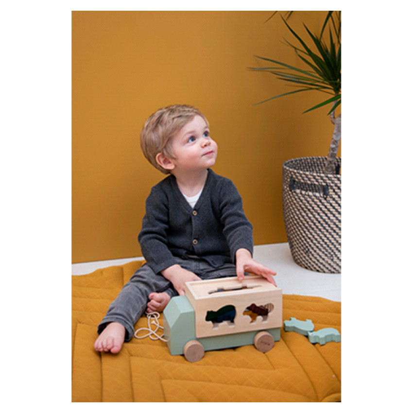 Camion animaux en bois - 1er âge  