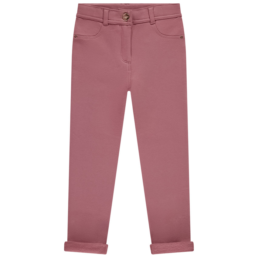 Pantalon uni en molleton fille 