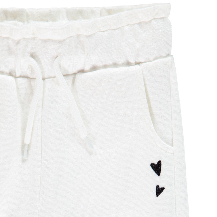 Joggingbroek in gebroken wit voor meisjes 