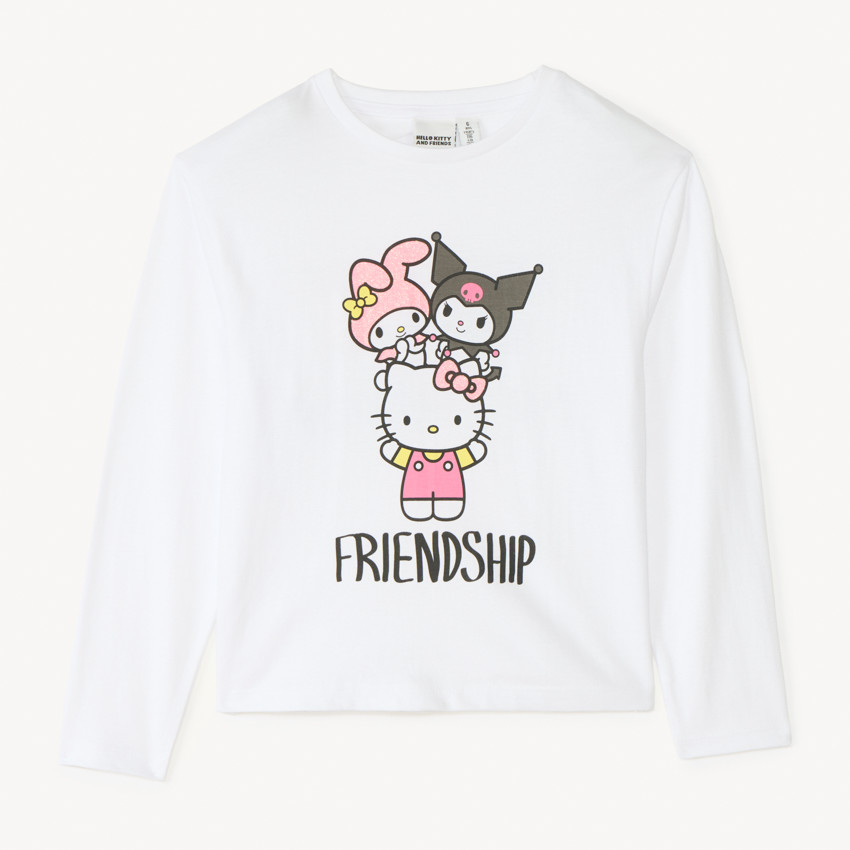 Langarm T-shirt Hello Kitty voor meisjes 