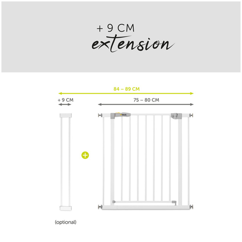 Veiligheidshek zonder boren Stop N Safe 2 Wit 75-80cm 