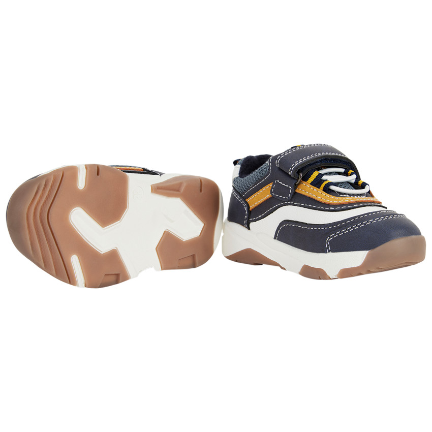 Sneakers met contrasterende inzetstukken voor baby jongen 
