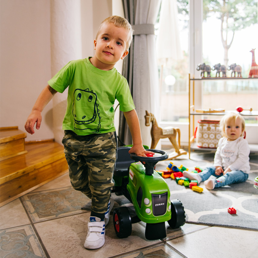 Tracteur Claas avec remorque 