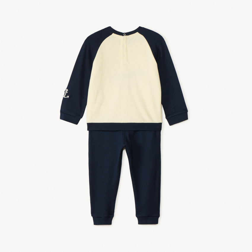 Joggingset van fleece met walvissenprint voor jongensbaby's 