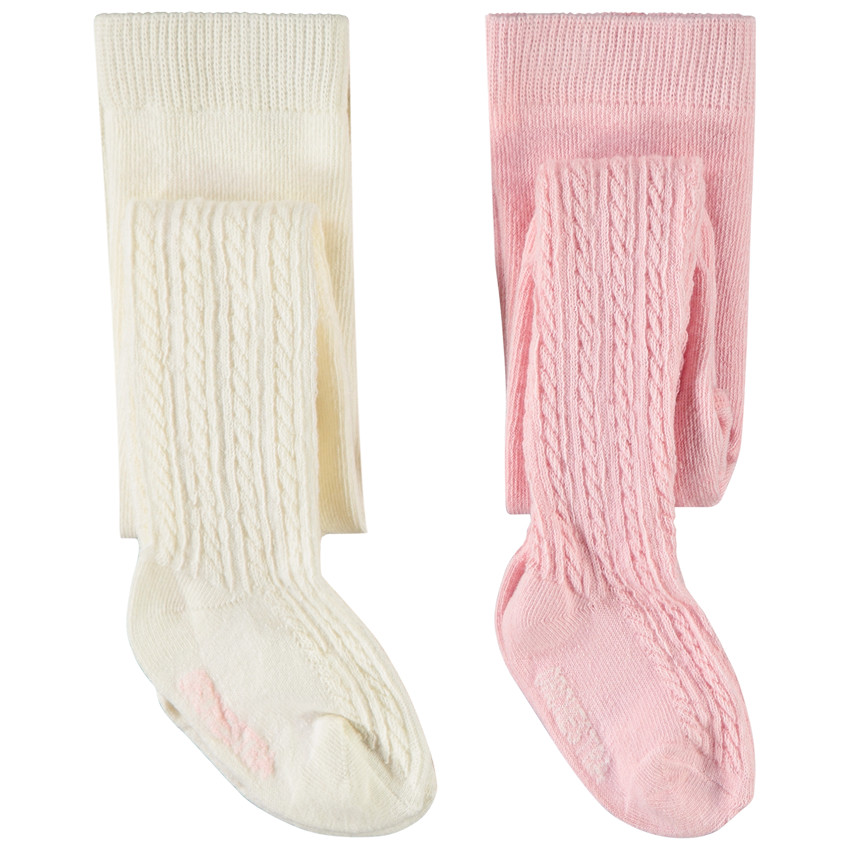 Set van 2 paren van dikke gedraaide panty