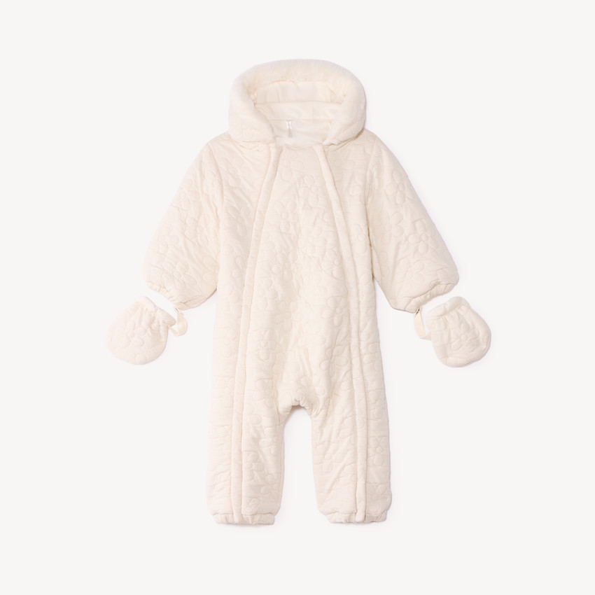 Combi-pilote baby meisjes gewatteerd met bloemen 