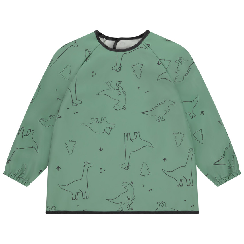 Tablier manches longues imprimé dinosaures pour garçon 