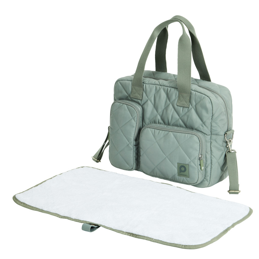 Sac à langer avec tapis matelassé Stockholm vert 