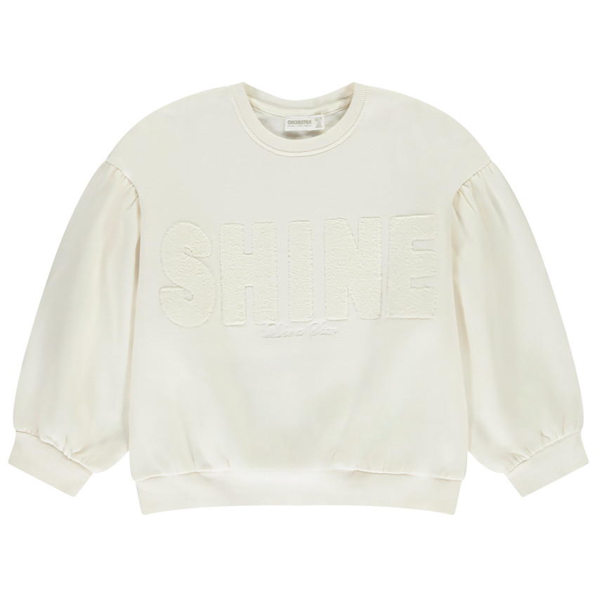 Oversize sweatshirt met boucletten patches voor meisjes 