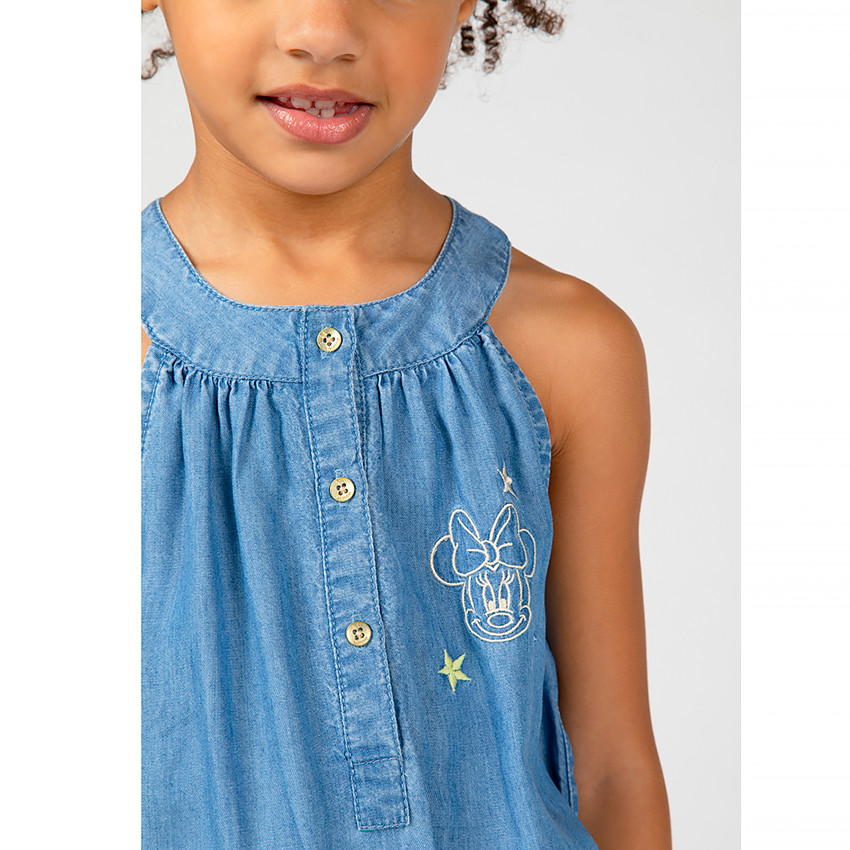 Combishort en coton avec broderie Minnie Disney 