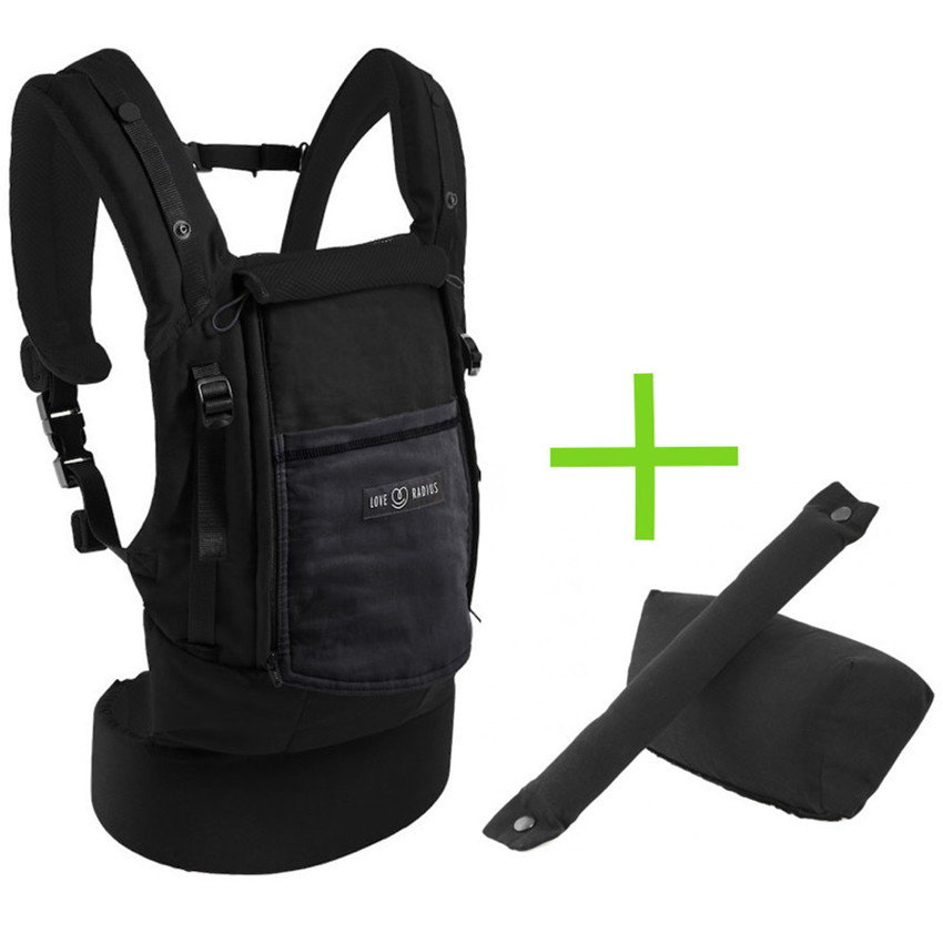 Porte-bébé PhysioCarrier + Pack Evolution - Noir/Anthracite 