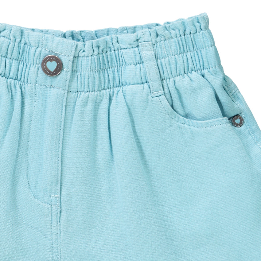 Hoge taille short van fantasiekatoen voor meisjes 