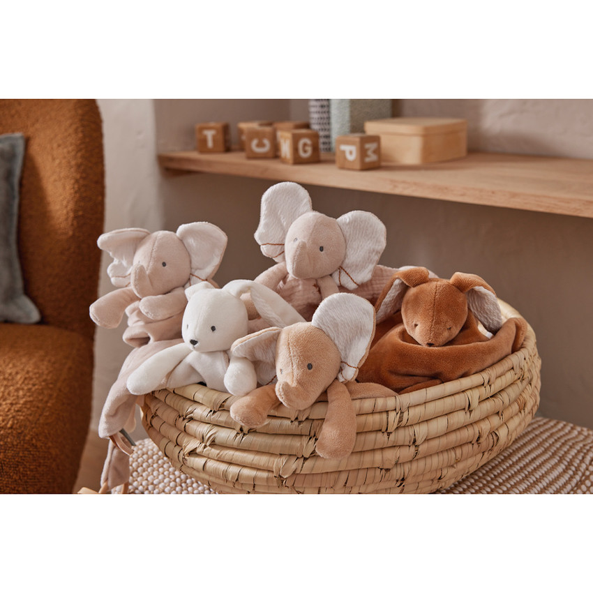 Knuffeldoekje Bali de olifant in veloudoux 