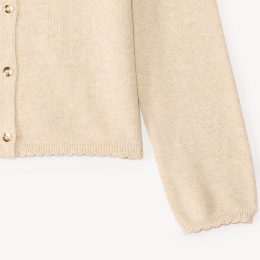 Effen gebreid vest voor meisjes 