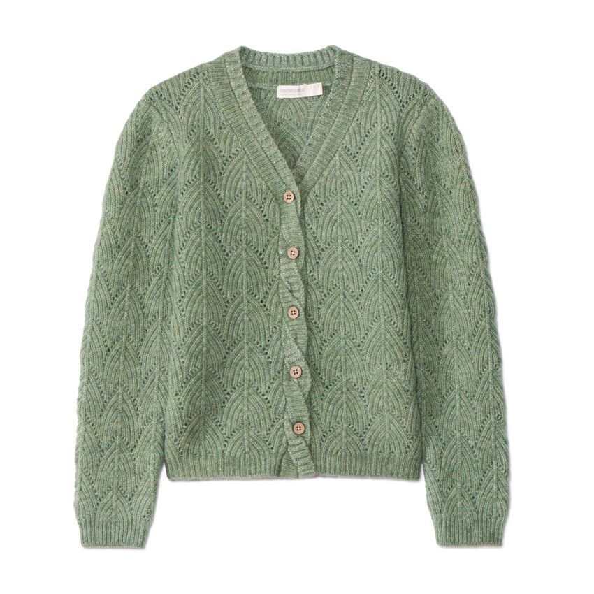 Gilet Torsade Gilet Vert Fille Gilet Zippé Chaud Col Montant