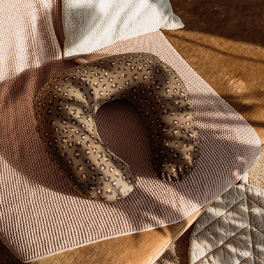 COUSSIN D'ALLAITEMENT SOFTY - LEOPARD BRONZE 