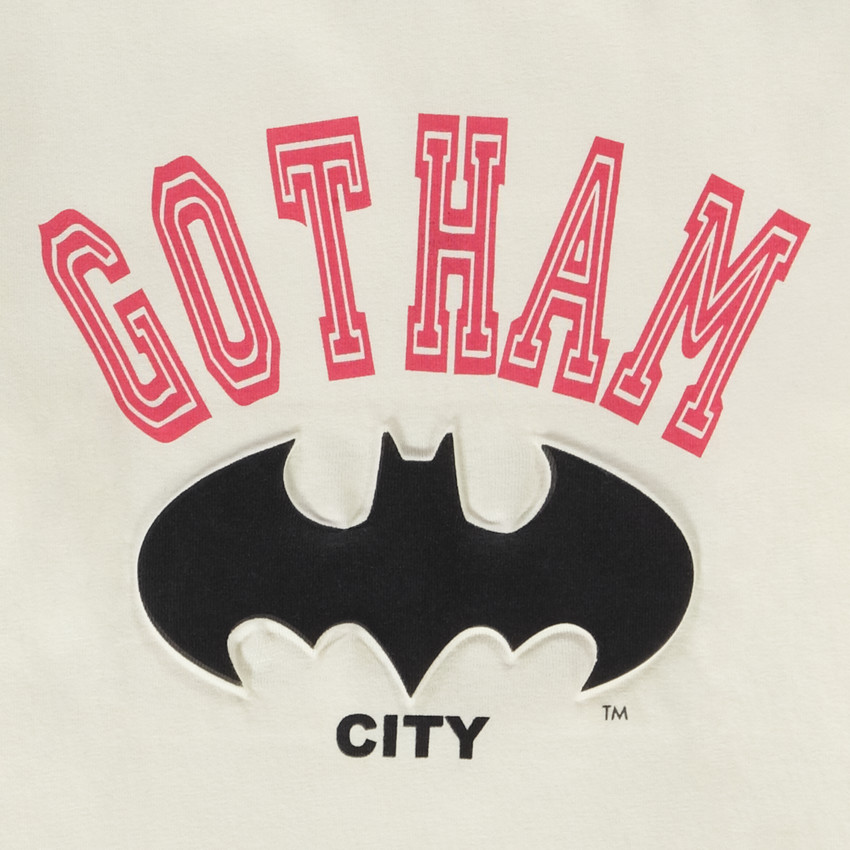 T-shirt manches longues print en relief Batman Warner pour garçon 