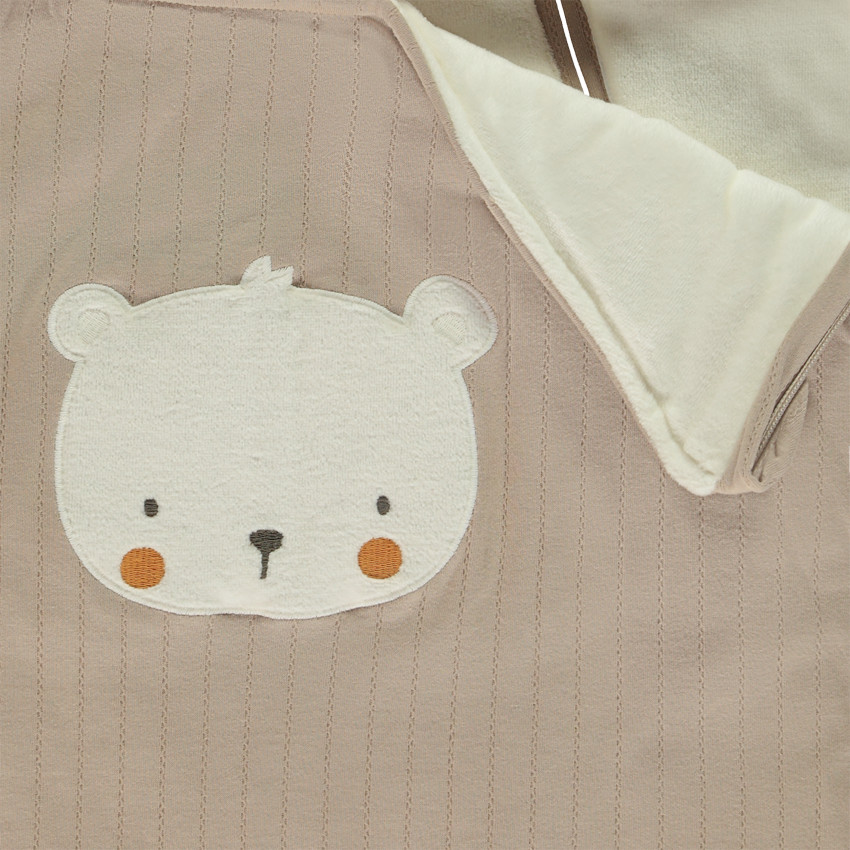 Nid d'ange effet matelassé patch ourson pour bébé 