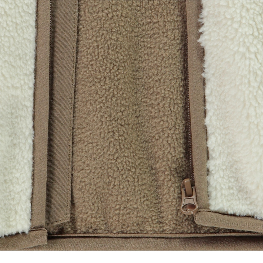 Veste manches longues en sherpa uni pour bébé garçon  