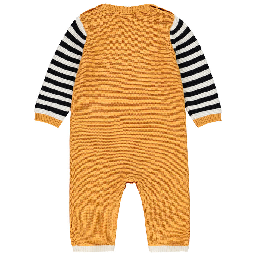 Combinaison longue en maille motif tigre pour bébé garçon 