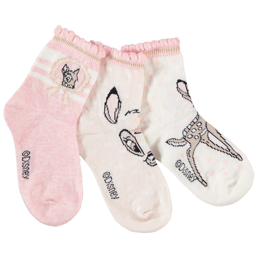 Set van 3 paar sokken met patroon Bambi Disney 